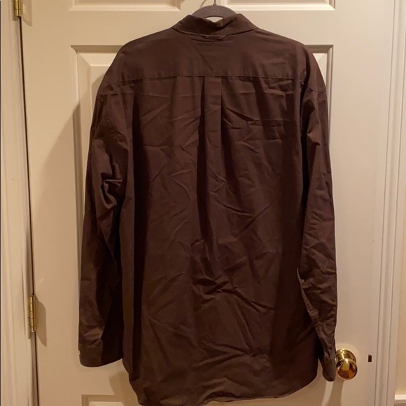 Tommy Hilfiger brown button down cotton shirt - Picture 4 of 5